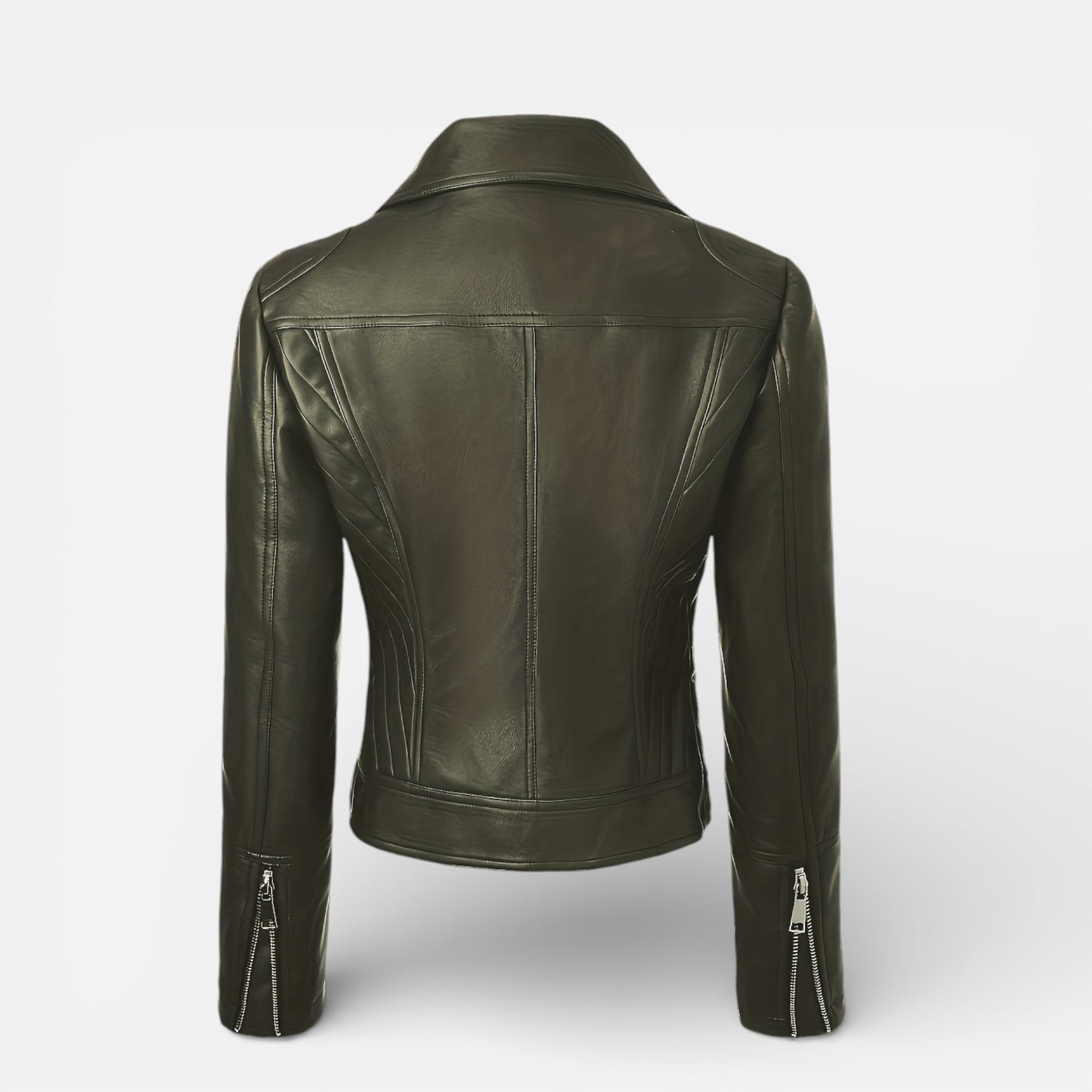 Old Albion | Women’s Faux Leather Zip Motorcycle Jacket