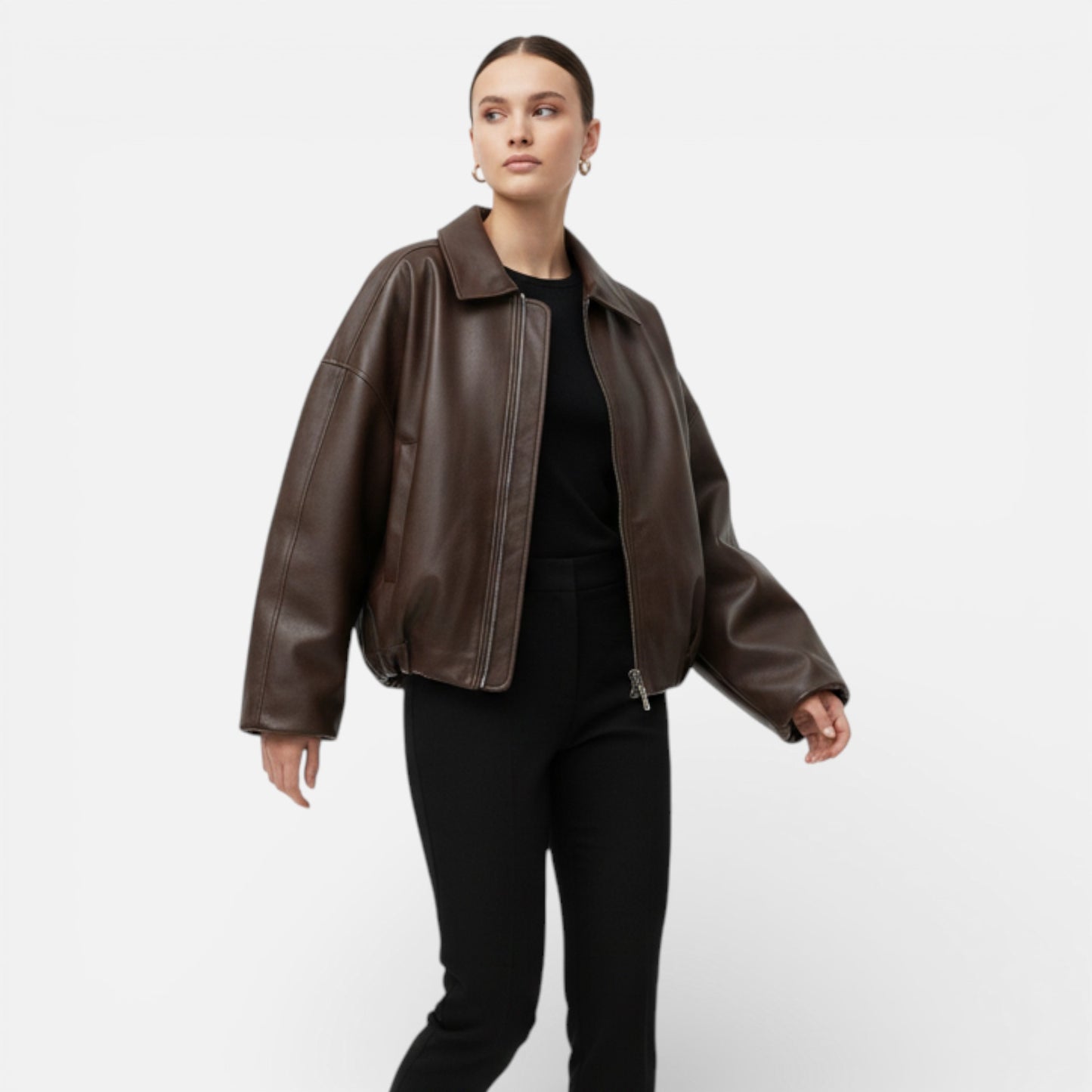 Old Albion | Women’s PU Leather Bomber Jacket