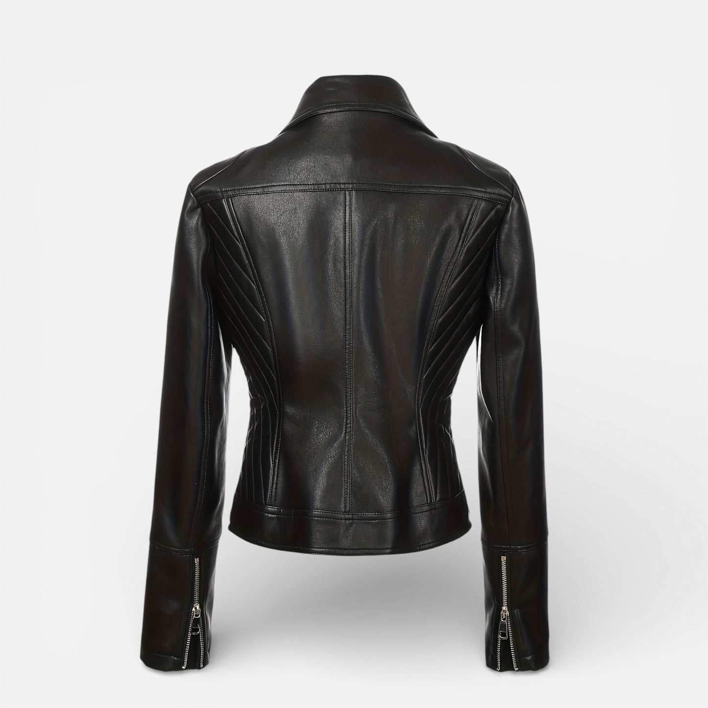 Old Albion | Women’s Faux Leather Zip Motorcycle Jacket
