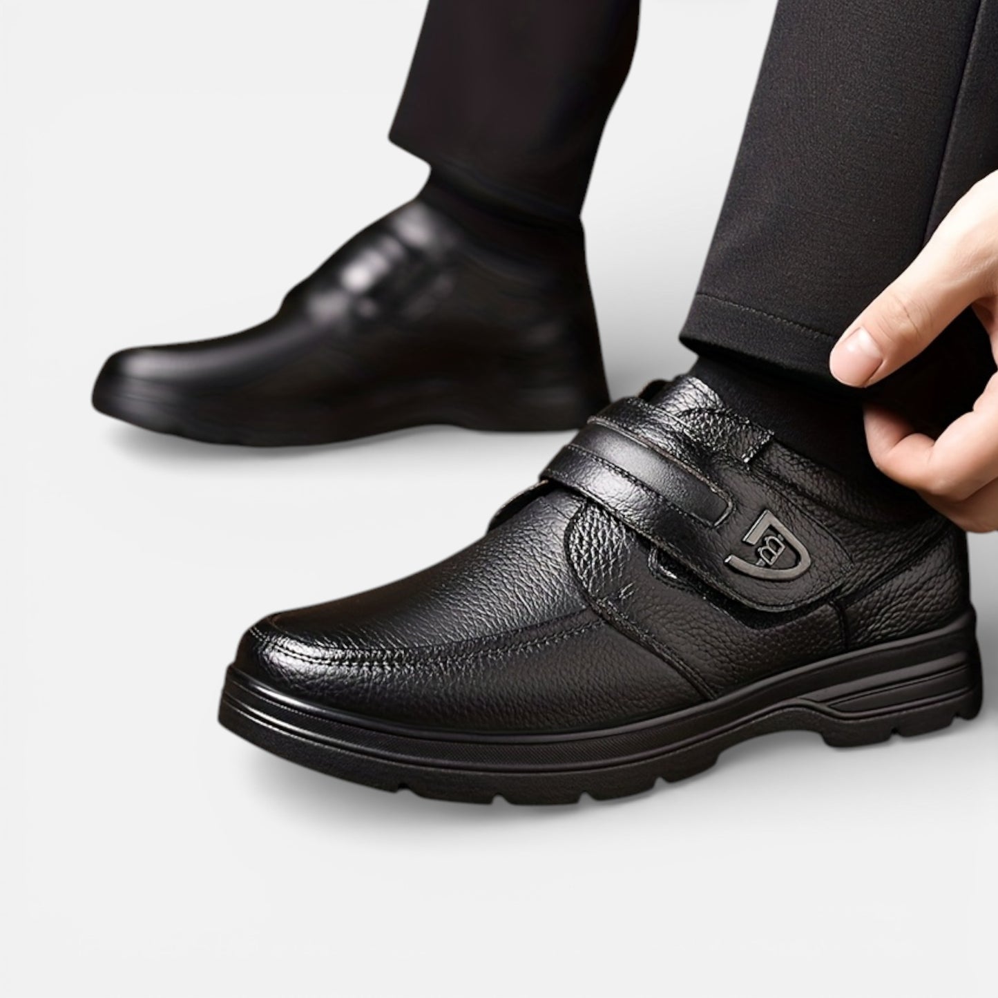 Old Albion | Men’s Leather Hook-and-Loop Loafers