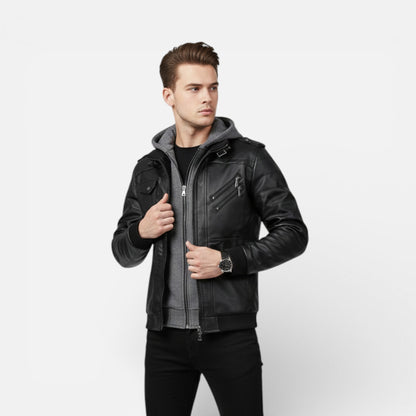 Old Albion | Men’s Heritage Hooded Motorcycle Jacket