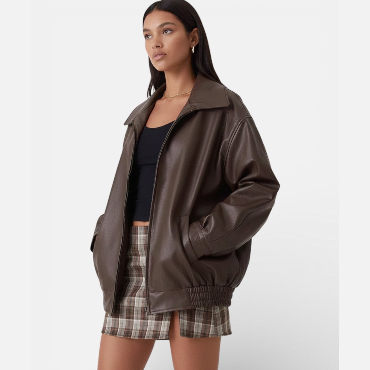 Old Albion | Women’s Classic Oversized Leather Jacket