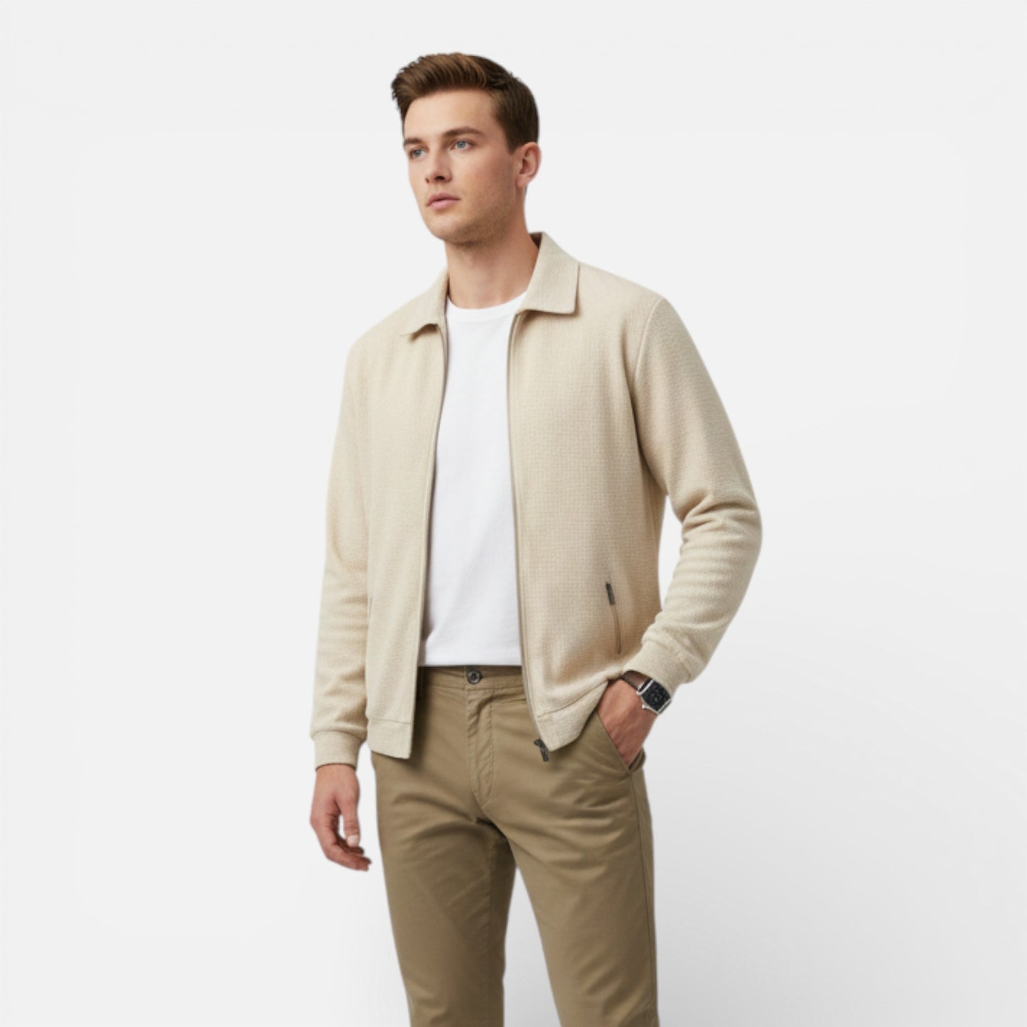 Old Albion | Men’s Modern Tailored Zip Jacket