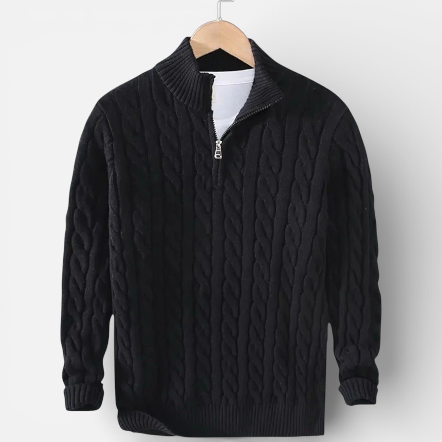 Old Albion | Men’s Edward Jacquard Half-Zip Sweater