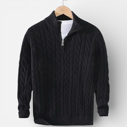 Old Albion | Men’s Edward Jacquard Half-Zip Sweater