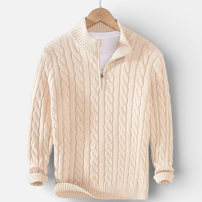 Old Albion | Men’s Edward Jacquard Half-Zip Sweater
