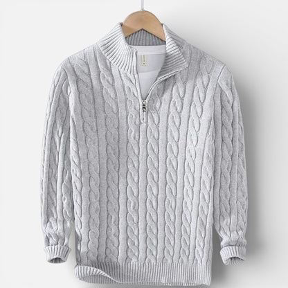 Old Albion | Men’s Edward Jacquard Half-Zip Sweater
