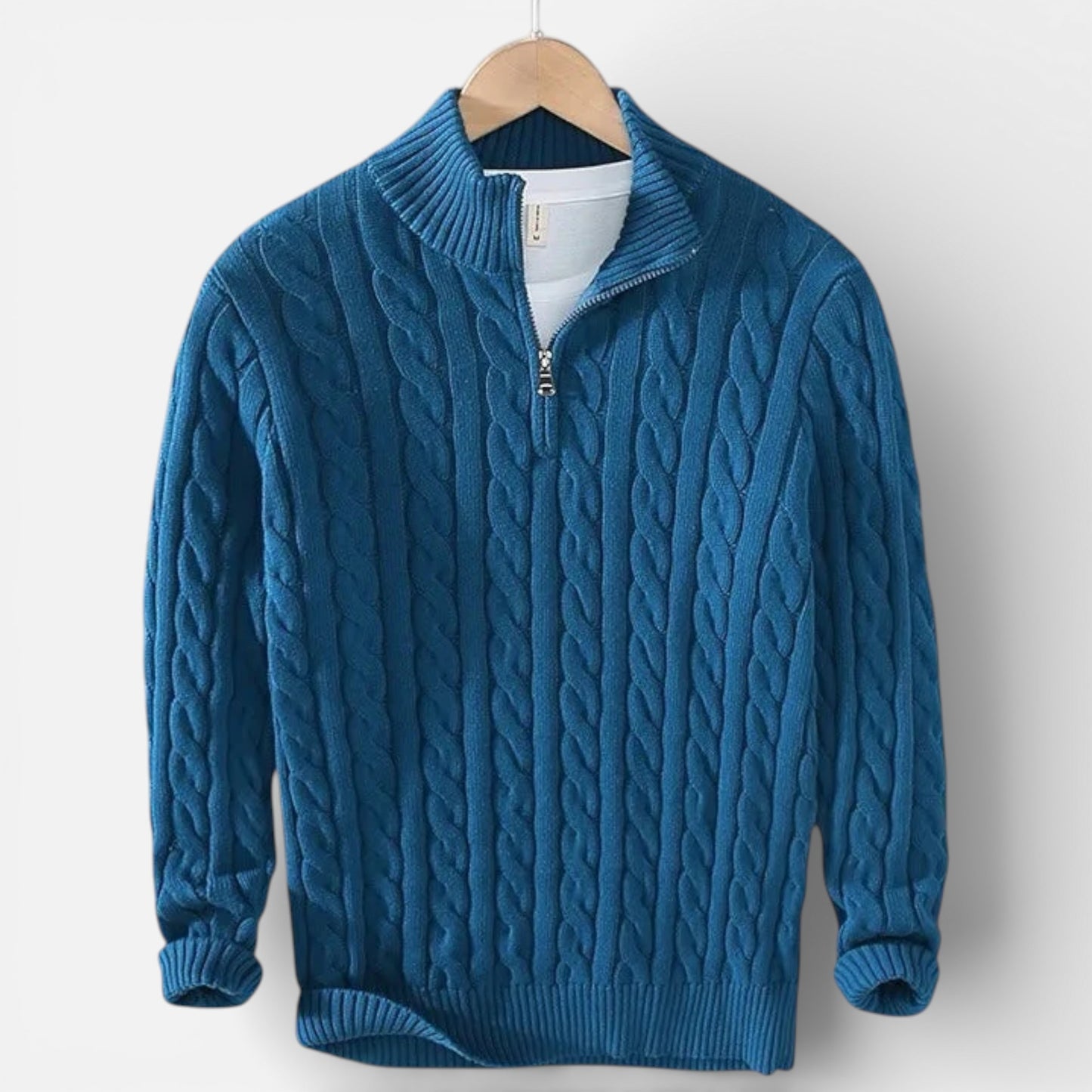 Old Albion | Men’s Edward Jacquard Half-Zip Sweater