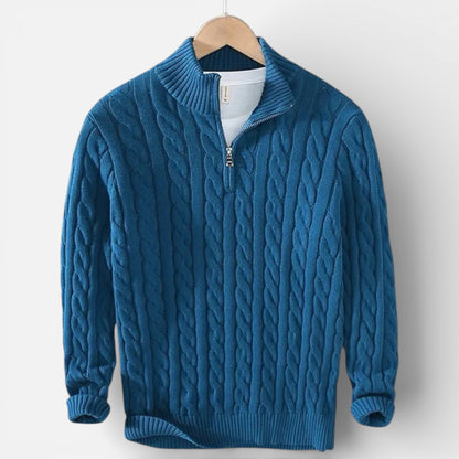 Old Albion | Men’s Edward Jacquard Half-Zip Sweater