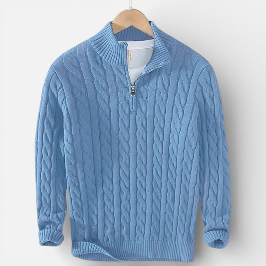 Old Albion | Men’s Edward Jacquard Half-Zip Sweater