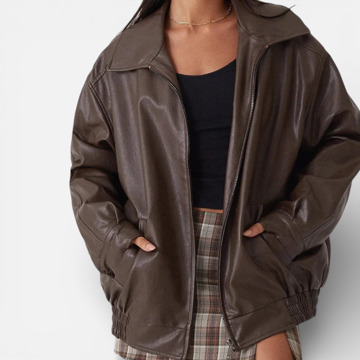 Old Albion | Women’s Classic Oversized Leather Jacket