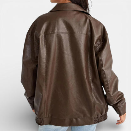 Old Albion | Women’s Classic Oversized Leather Jacket