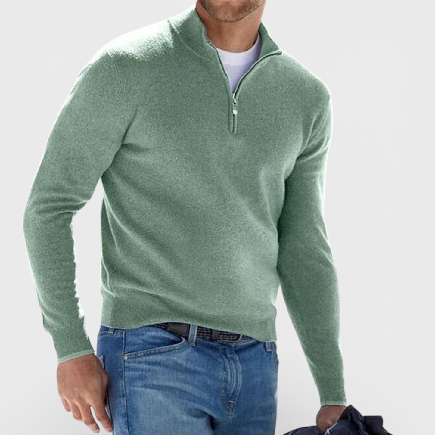 Old Albion | Men’s Timeless Wool Zip Pullover