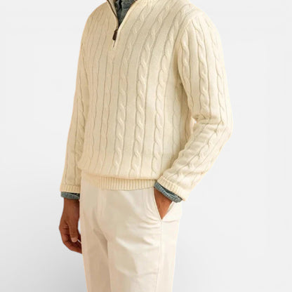Old Albion | Men’s Edward Jacquard Half-Zip Sweater