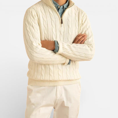 Old Albion | Men’s Edward Jacquard Half-Zip Sweater