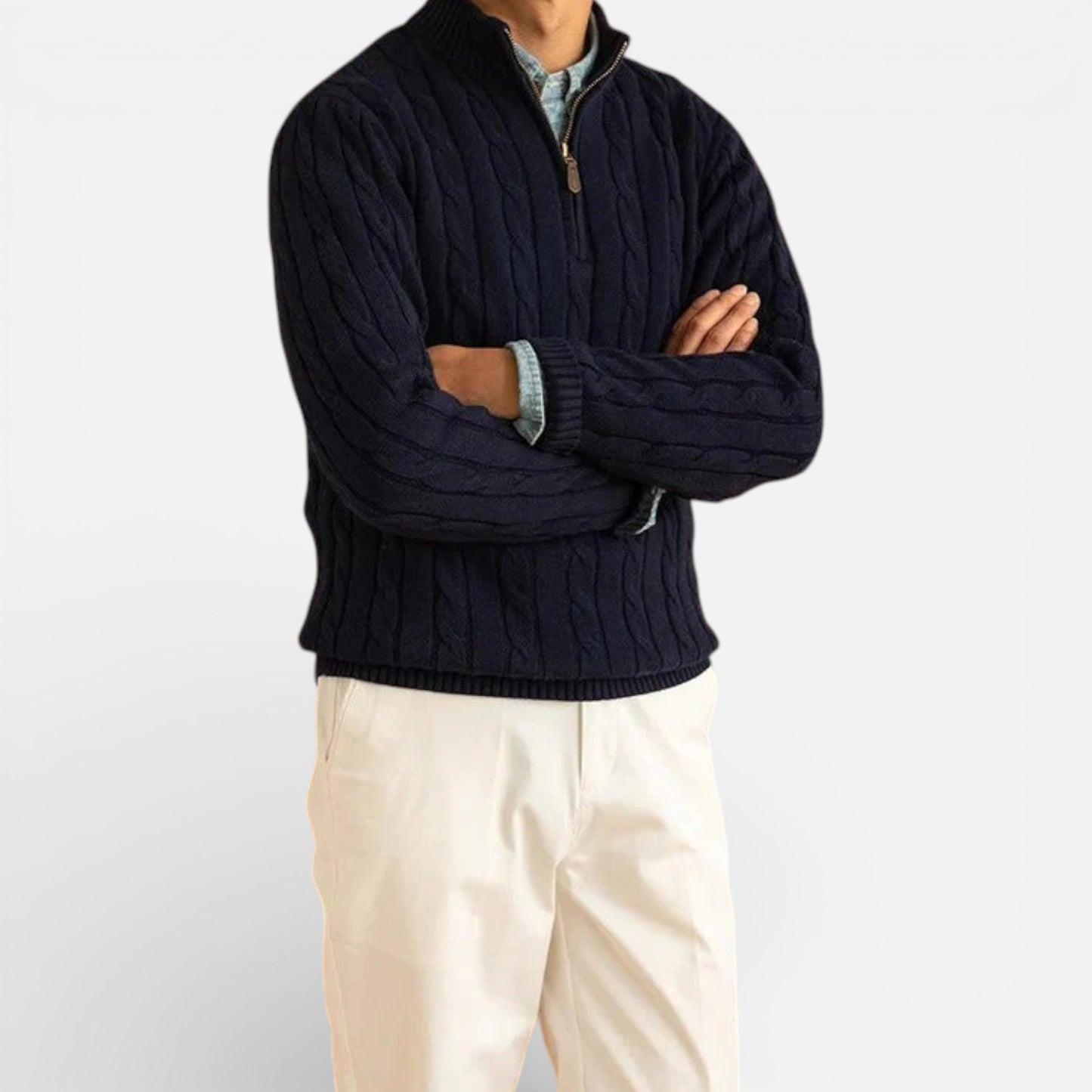 Old Albion | Men’s Edward Jacquard Half-Zip Sweater